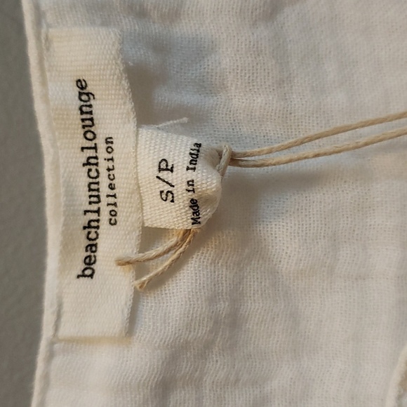 Beachlunchlounge 100% Cotton Embroidered Cap Sleeve Top, Small - Picture 3 of 6